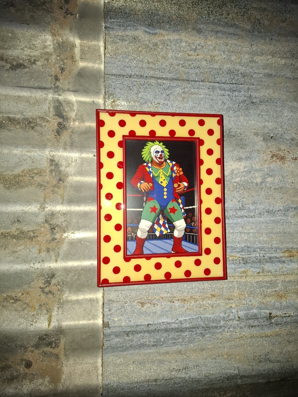 8 Bit Doink Retro Wrestling Framed Art Print By Neon Nicho